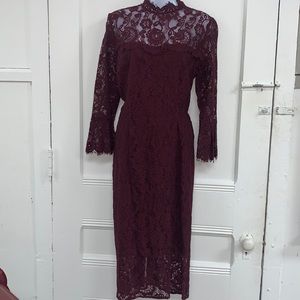 Long sleeve lace dress